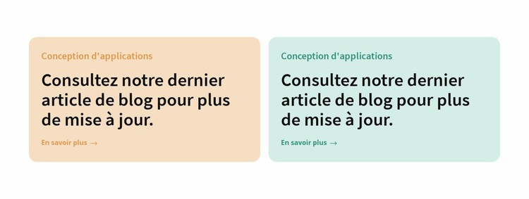 Deux colonnes colorées Modèle HTML5