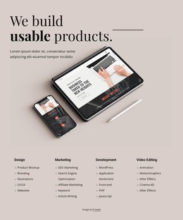 Design and video editing Website Template by Nicepage