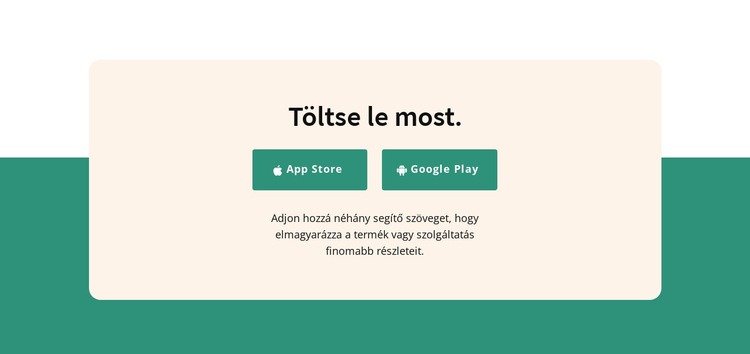 Alkalmazás letöltése HTML Sablon