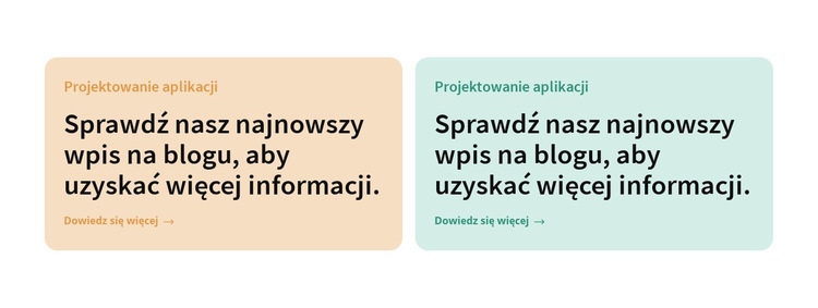 Dwie kolorowe kolumny Szablony do tworzenia witryn internetowych