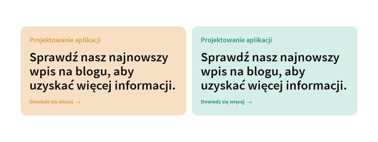 Dwie kolorowe kolumny Szablon CSS