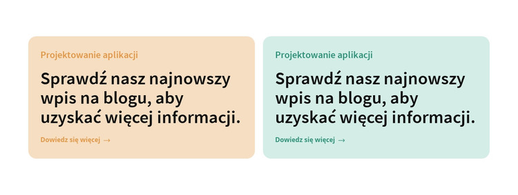 Dwie kolorowe kolumny Szablon HTML