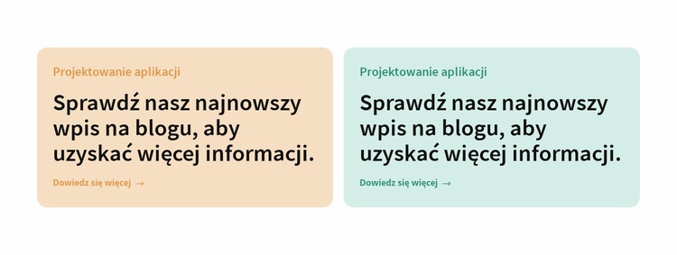 Dwie kolorowe kolumny Szablon HTML5