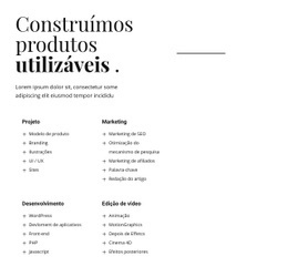 Nós Construímos Produtos Utilizáveis - Construtor De Sites Fácil De Usar