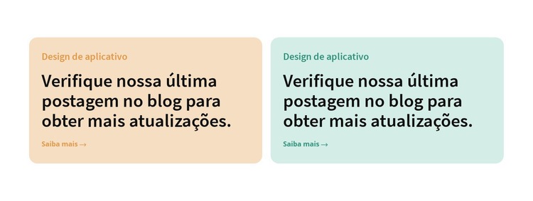 Duas colunas coloridas Construtor de sites HTML