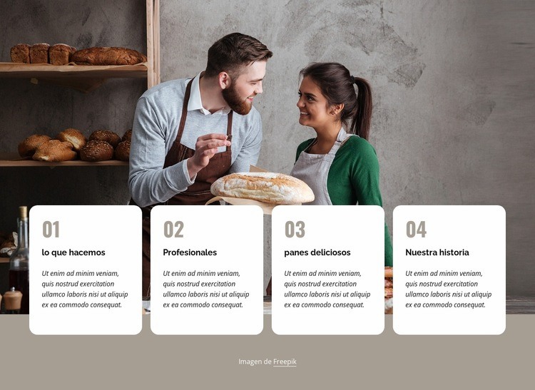 Buen pan, panecillos saludables Diseño de páginas web