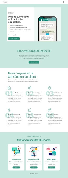 1000+ Clients Utilisant Notre Application - Maquette De Site Web Facile À Utiliser