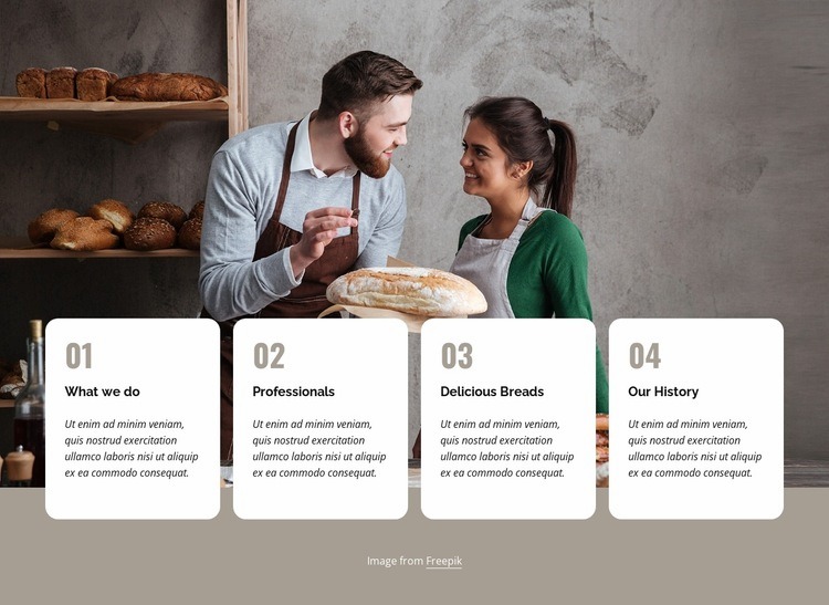 Good bread, healthy bread rolls Homepage Design