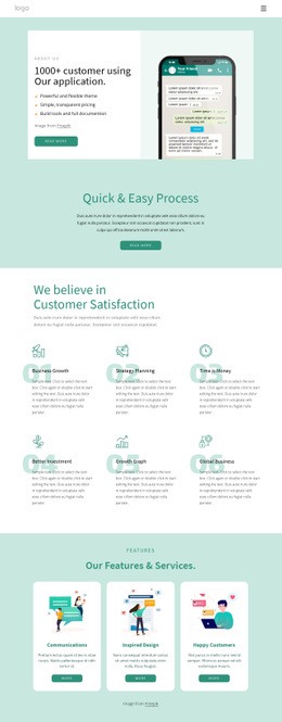 1000+ customers using our application - Html Code Example by Nicepage