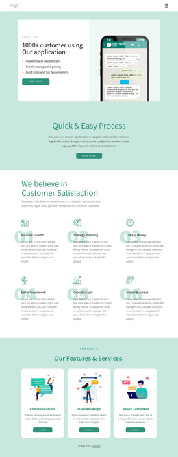 1000+ customers using our application - HTML Template by Nicepage