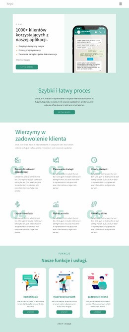 Ponad 1000 Klientów Korzystających Z Naszej Aplikacji Szablon Responsywny HTML5