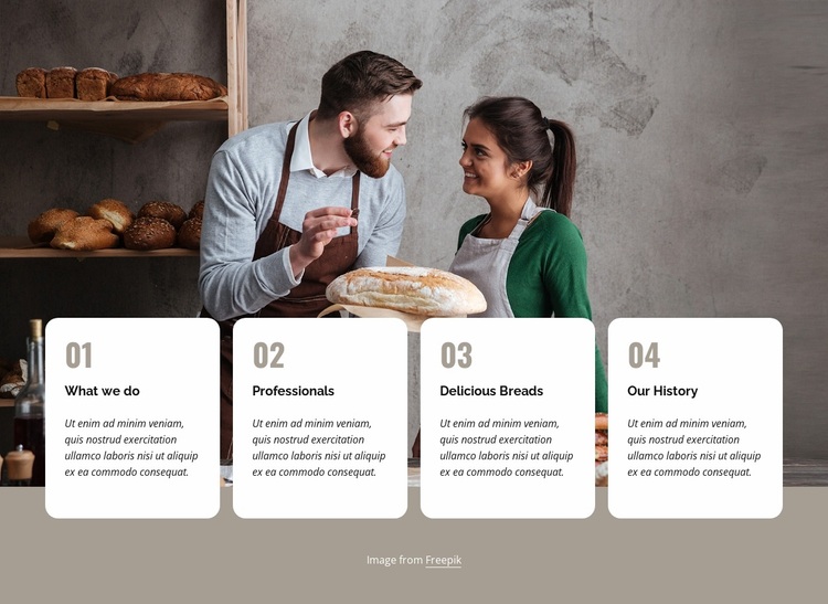 Good bread, healthy bread rolls Website Design