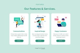 CSS Layout For Our Features And Services