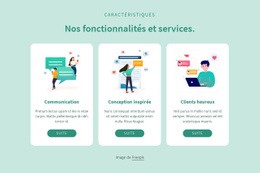 Nos Fonctionnalités Et Services - Maquette De Site Web Professionnel