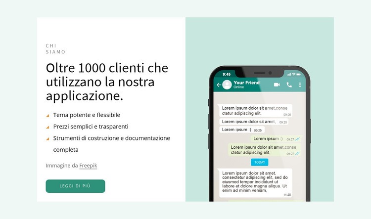 La nostra applicazione Modelli di Website Builder