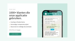 Onze Applicatie Gratis Sjabloon