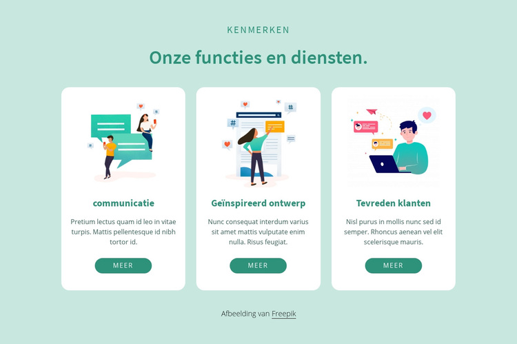 Onze functies en diensten WordPress-thema