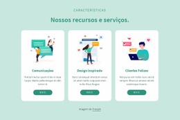 Nossos Recursos E Serviços - Maquete De Site Profissional