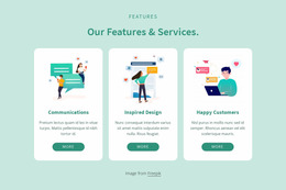 Our Features And Services - Professional Website Mockup