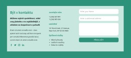Bootstrap HTML Pro Kontaktujte Kontaktní Blok