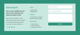 Get In Touch Block Template HTML CSS Responsive