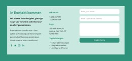 Kontakt Aufnehmen Vorlage HTML CSS Responsive