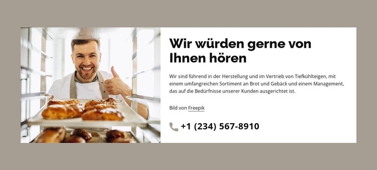 Traditionelle Bäckerei Website Builder-Vorlagen