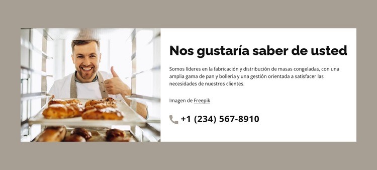 Panadería tradicional Creador de sitios web HTML