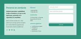 Ponte En Contacto Con El Bloque Fácil De Personalizar