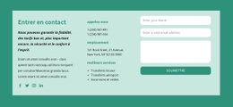 Entrez En Contact Bloc Facile À Personnaliser