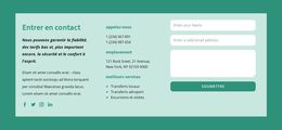 Entrez En Contact Bloc - Thème WordPress Gratuit