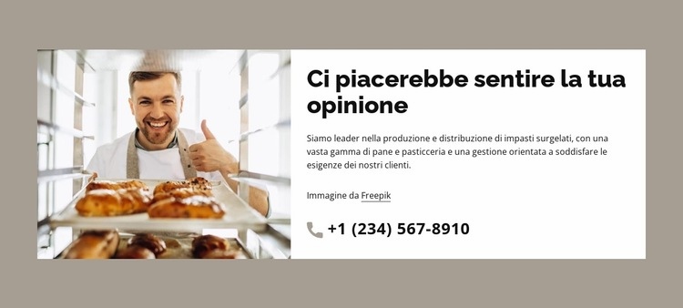 Panetteria tradizionale Costruttore di siti web HTML