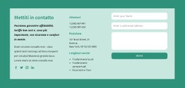 Fantastico Design Del Sito Web Per Mettiti In Contatto Con Il Blocco