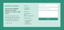 Mettiti In Contatto Con Il Blocco Modello HTML CSS Reattivo