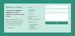 Bootstrap HTML Per Mettiti In Contatto Con Il Blocco