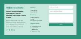 Mettiti In Contatto Con Il Blocco - Modello Di Sito Web A Pagina Singola