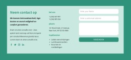 Neem Contact Op Blok Sjabloon HTML CSS Responsief