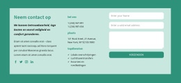 De Beste HTML5-Sjabloon Voor Neem Contact Op Blok