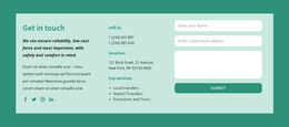 Get In Touch Block - Free WordPress Theme