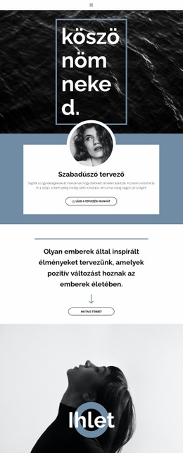 Szabadúszó Tervezők – Webhelykészítő Sablon