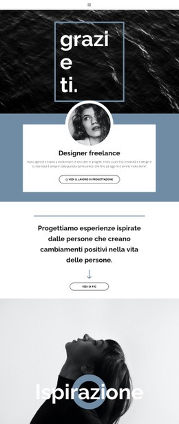 Pagina Di Destinazione Del Sito Web Per Designer Freelance