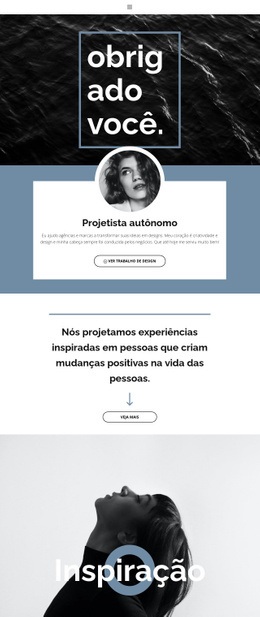 Página Inicial Do Site Para Designers Autônomos