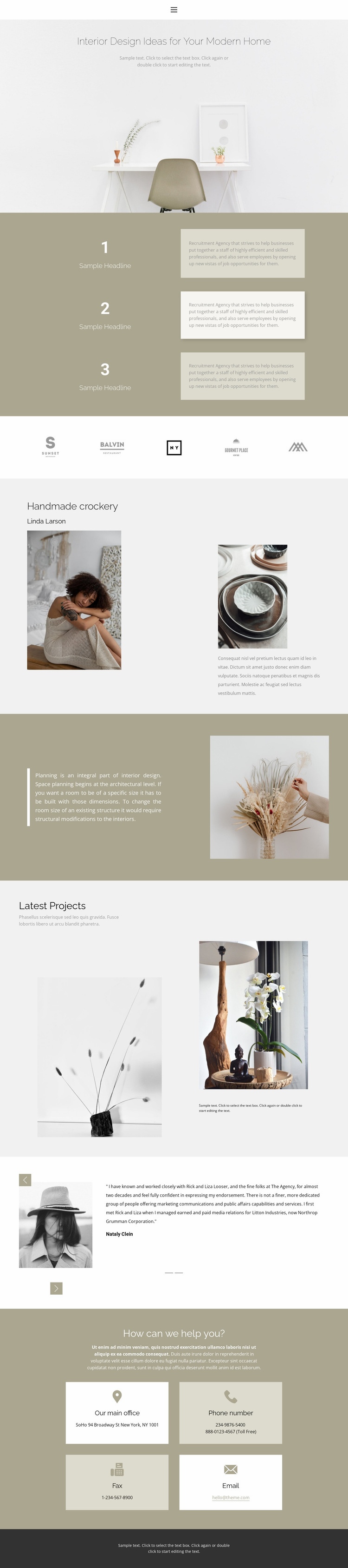 A company that creates coziness Squarespace Template Alternative