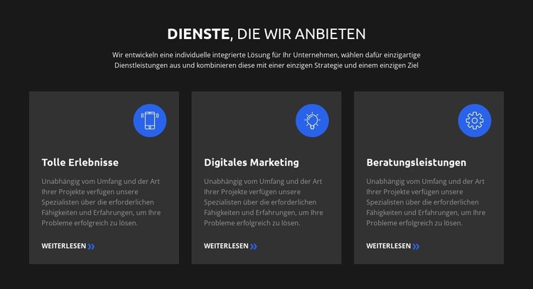 Unsere Mission und unser Wert HTML-Vorlage