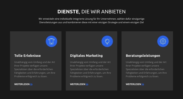 Unsere Mission und unser Wert HTML Website Builder