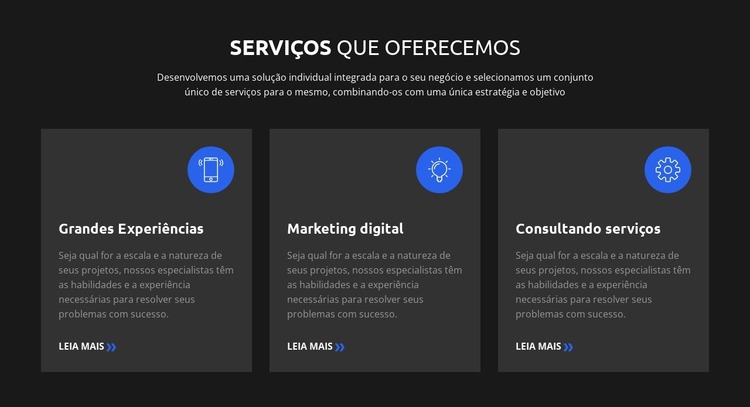 Nossa Missão e Valor Template Joomla