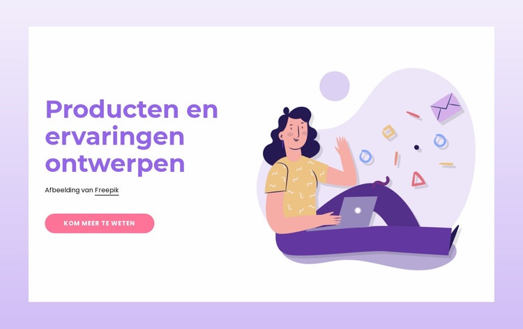 Producten ontwerpen Sjabloon voor één pagina