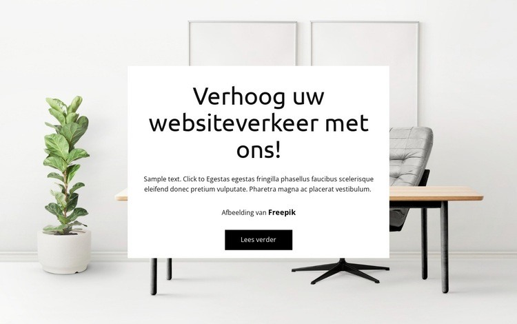 Wij helpen uw site groeien Bestemmingspagina