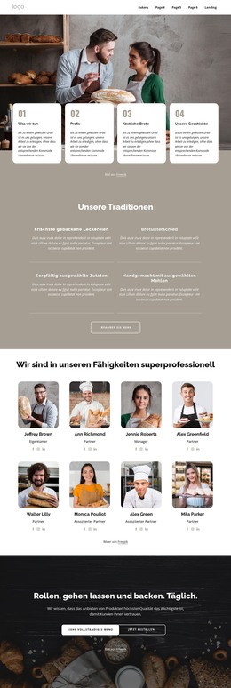 Wir Sind Professionelle Bäcker – Webvorlage