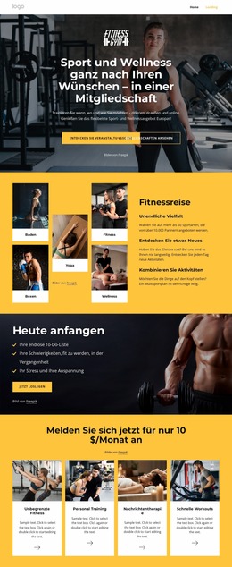 Fitnessstudio, Schwimmen, Fitnesskurse - Moderne Joomla-Vorlage